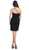 May Queen - MQ812 Asymmetrical Crystal Beaded Cross Over Prom Dress In Black