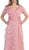 May Queen - MQ831 Tiered Chiffon Surplice V-Neck Formal Dress In Pink