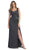Jeweled Ruched Sweetheart High Slit Prom Dress