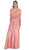 Formal Floral Beaded Sweetheart Dress