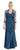 May Queen - Illusion Floral Lace Bolero Sheath Gown in Blue