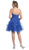 Crystal Adorned Ruffled Short Prom Dress