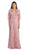 May Queen - MQ888 Baroque Lace Sweetheart Evening Dress with Bolero In Pink