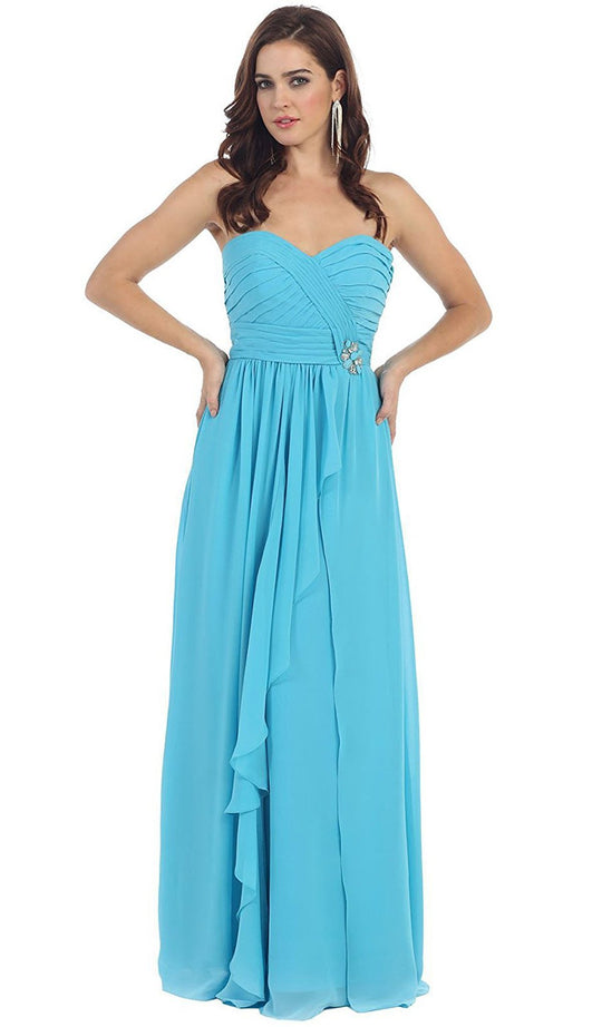 Sophisticated Pleated Sweetheart Chiffon Prom Dress