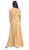 Butterfly Sleeve Ruched V-Neck Draping Evening Dress