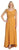 May Queen - MQ970 Quarter Length Pleated and Jeweled Bateau NeckDress in Gold