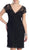 Cap Sleeve Lace V-Neck Sheath Cocktail Dress