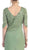 Draped Sleeve Sequined Sheath Evening Dress