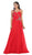 Rhinestone Embellished Pleated Evening Gown