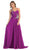 Rhinestone Embellished Pleated Evening Gown