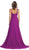 Rhinestone Embellished Pleated Evening Gown