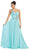 Rhinestone Embellished Pleated Evening Gown