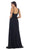 Rhinestone Embellished Pleated Evening Gown