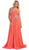Rhinestone Embellished Pleated Evening Gown