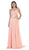Rhinestone Embellished Pleated Evening Gown