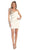 May Queen - Ruched One Shoulder Sleeve Cocktail Dress White