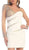 May Queen - Ruched One Shoulder Sleeve Cocktail Dress White