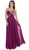 May Queen - One Shoulder Strapped Sweetheart Evening Dress in Purple