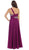 May Queen - One Shoulder Strapped Sweetheart Evening Dress in Purple