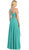 May Queen - One Shoulder Strapped Sweetheart Evening Dress in Green
