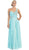 May Queen - One Shoulder Strapped Sweetheart Evening Dress in Blue