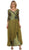 Quarter Sleeve Floral Ornate Ruched A-Line Mother of the Bride Gown