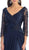 Quarter Sleeve Floral Ornate Ruched A-Line Mother of the Bride Gown