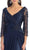 May Queen - Quarter Sleeve Floral Ornate Ruched A-Line Mother of the Bride Gown