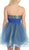 Two-Toned Sequined Sweetheart Short Cocktail Dress