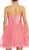 Straight-Across Bejeweled Tulle Cocktail Dress