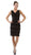 Rosette Accented Fringe Homecoming Dress