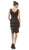 May Queen - Rosette Accented Fringe Homecoming Dress in Black