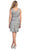 May Queen - Rosette Accented Fringe Homecoming Dress in Silver