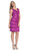 May Queen - Rosette Accented Fringe Homecoming Dress in Purple