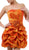 Strapless Ruched Ruffle Bubble Prom Dress