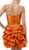 Strapless Ruched Ruffle Bubble Prom Dress
