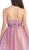 May Queen - MQ 698 Bejeweled Modified Straight A-line Cocktail Dress In Purple