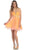 May Queen - MQ 698 Bejeweled Modified Straight A-line Cocktail Dress In Orange