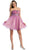 May Queen - MQ 698 Bejeweled Modified Straight A-line Cocktail Dress In Purple