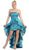 Embellished Ruched High Low Formal Dress