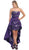 Embellished Ruched High Low Formal Dress