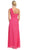 Tuck-Sculpted One Shoulder Chiffon Long Evening Dress