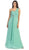May Queen - Tuck-Sculpted One Shoulder Chiffon Long Evening Dress