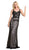 Lace Embellished V-neck Sheath Prom Dress