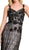 Lace Embellished V-neck Sheath Prom Dress