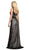 Lace Embellished V-neck Sheath Prom Dress
