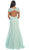 Floral Fitted Cutout Trumpet Evening Dress