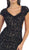 Floral Fitted Cutout Trumpet Evening Dress