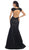Floral Fitted Cutout Trumpet Evening Dress