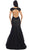 Floral Fitted Cutout Trumpet Evening Dress